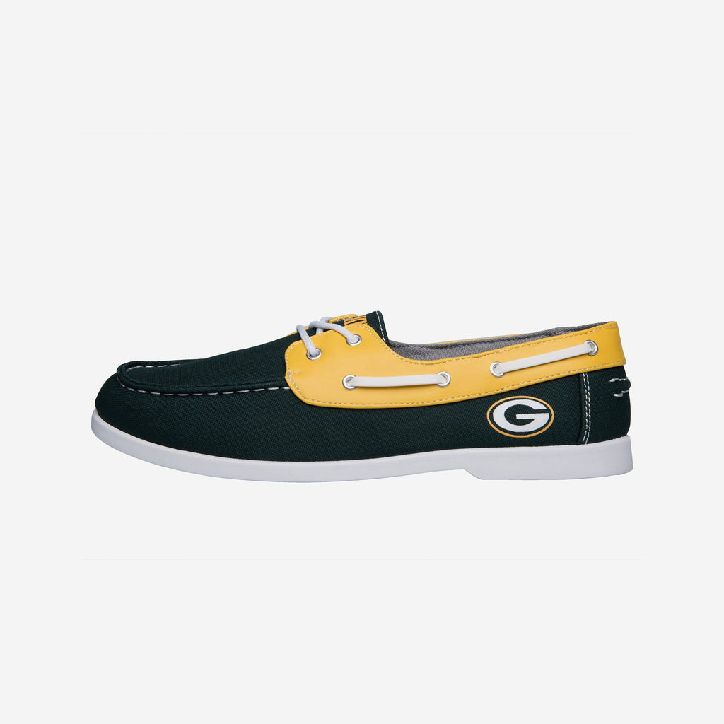 Green Bay Packers Mens Side Logo Canvas Shoe FOCO - FOCO.com