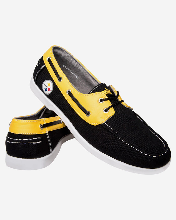 Pittsburgh Steelers Mens Side Logo Canvas Shoe FOCO - FOCO.com