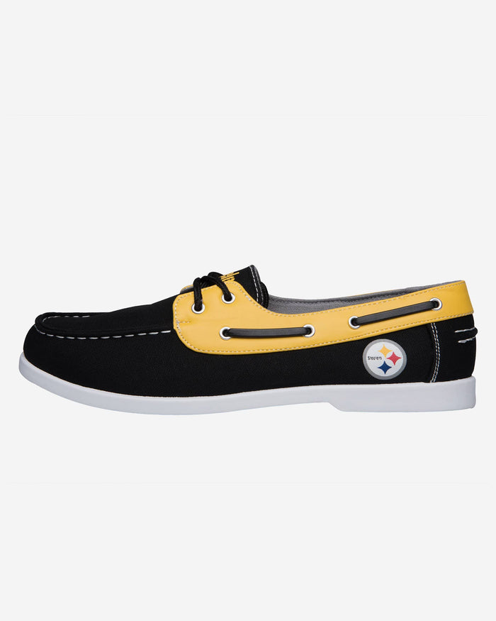 Pittsburgh Steelers Mens Side Logo Canvas Shoe FOCO - FOCO.com