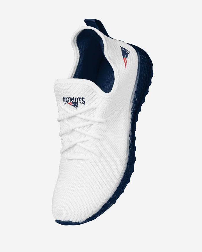 New England Patriots Gradient Midsole White Sneakers FOCO - FOCO.com