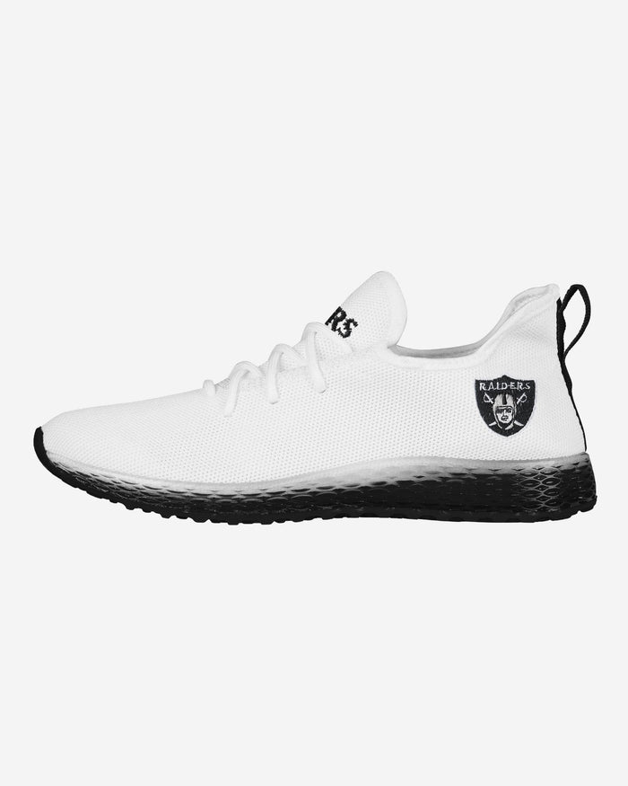 Las Vegas Raiders Gradient Midsole White Sneakers FOCO 7 - FOCO.com