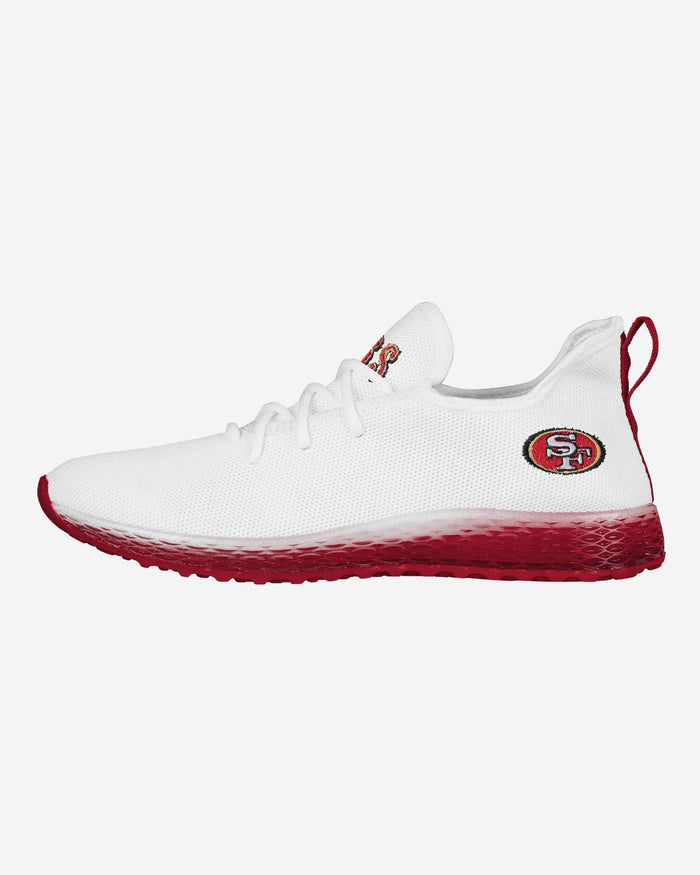 San Francisco 49ers Gradient Midsole White Sneakers FOCO 7 - FOCO.com