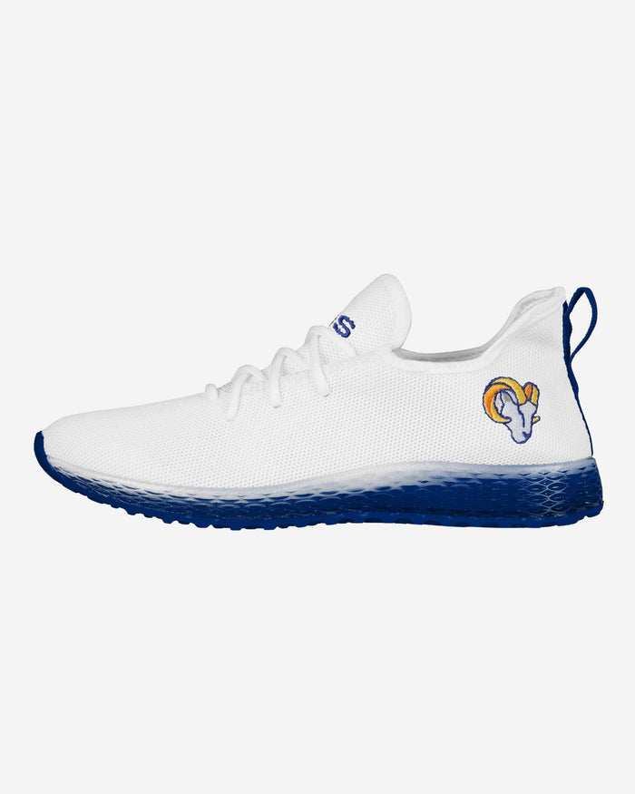Los Angeles Rams Gradient Midsole White Sneakers FOCO 7 - FOCO.com