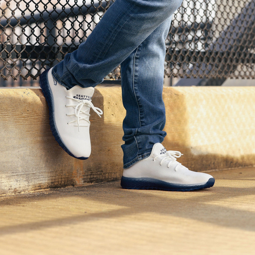 Seattle Seahawks Gradient Midsole White Sneakers FOCO