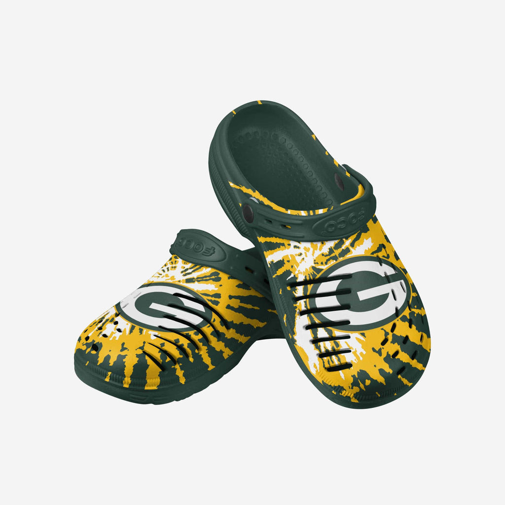 Green Bay Packers Tie-Dye Clog With Strap FOCO