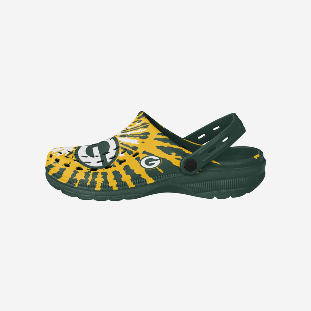 Green Bay Packers Tie-Dye Clog With Strap FOCO S - FOCO.com