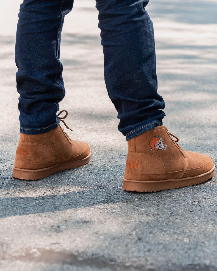 Cleveland Browns Team Logo Sherpa Lined Boot FOCO - FOCO.com