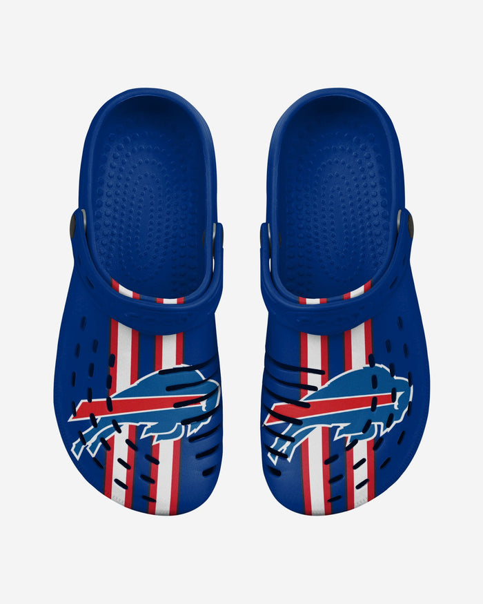 Buffalo Bills Team Stripe Clog With Strap FOCO - FOCO.com