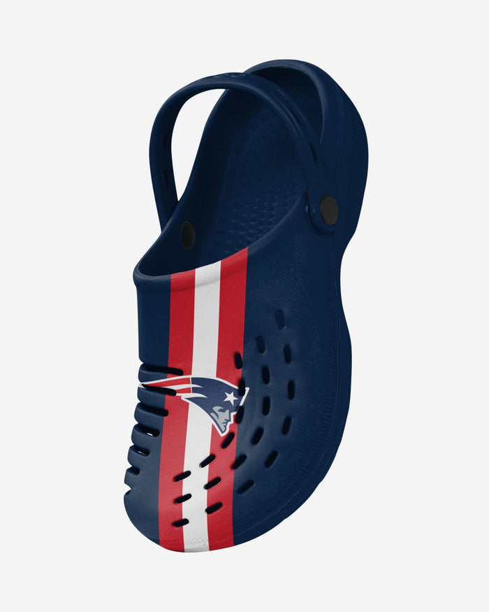 New England Patriots Team Stripe Clog With Strap FOCO - FOCO.com