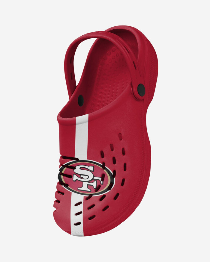 San Francisco 49ers Team Stripe Clog With Strap FOCO - FOCO.com