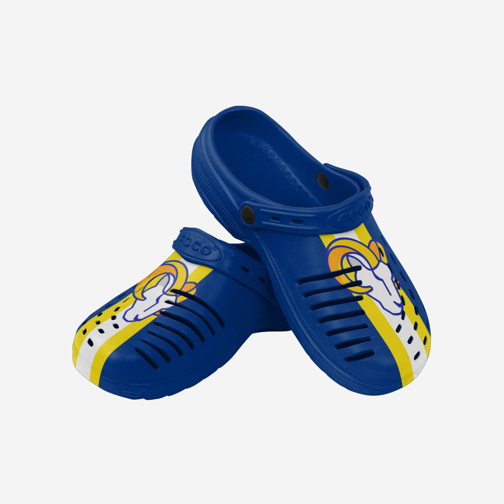 La Rams Clogs Los Angeles Rams Team Stripe Clog With Strap FOCO