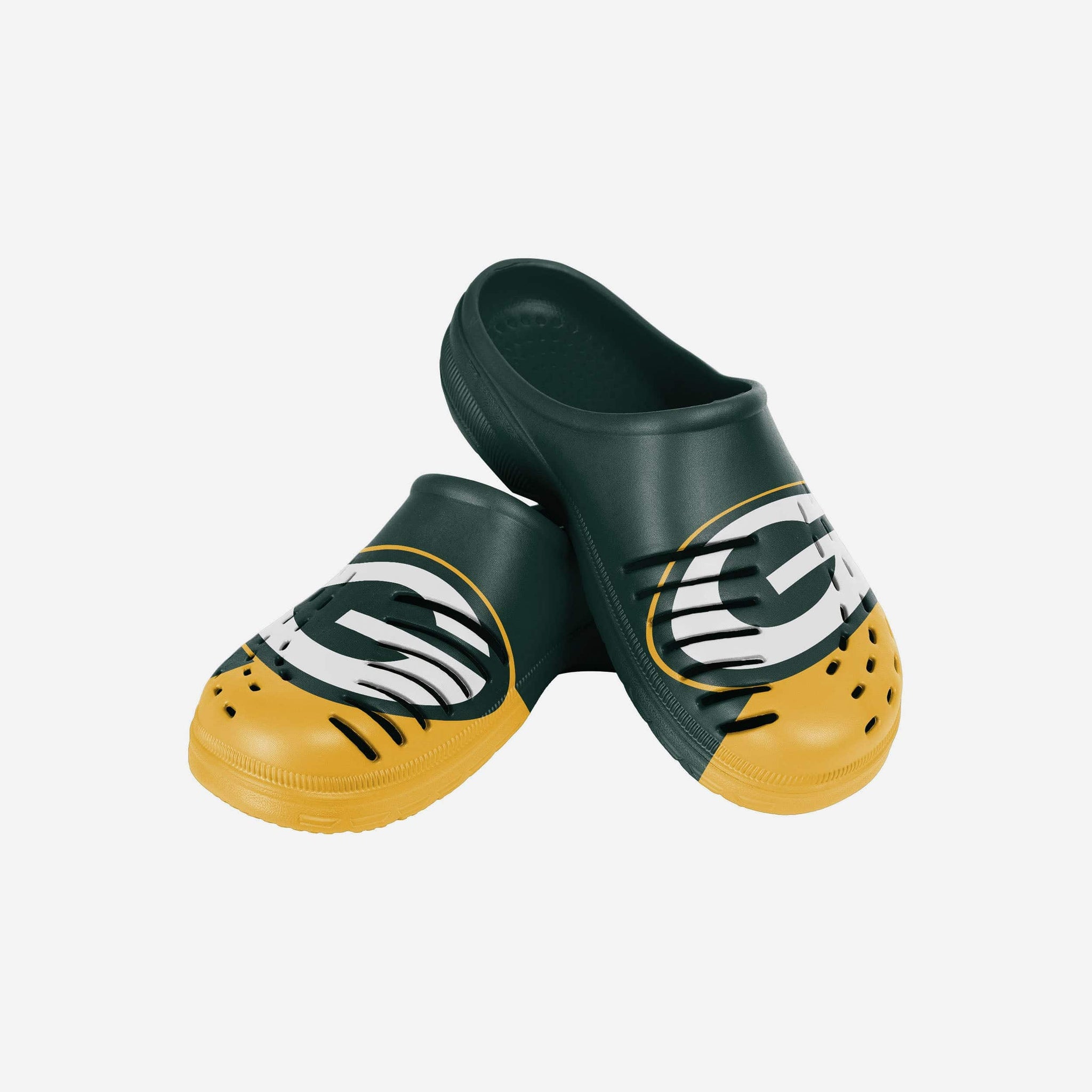 Green Bay Packers Youth Colorblock Big Logo Clog FOCO
