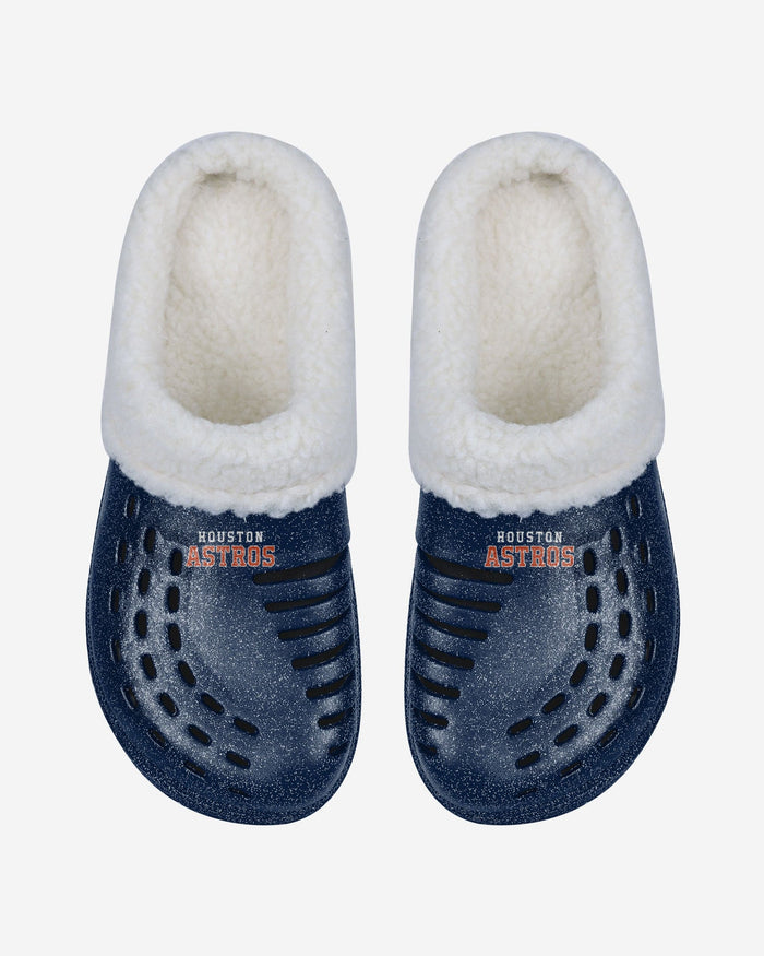 Houston Astros Womens Sherpa Lined Glitter Clog FOCO - FOCO.com