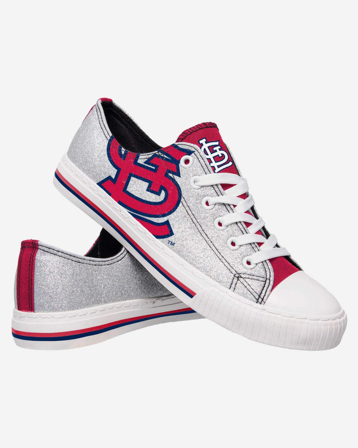 St Louis Cardinals Womens Glitter Low Top Canvas Shoes FOCO - FOCO.com