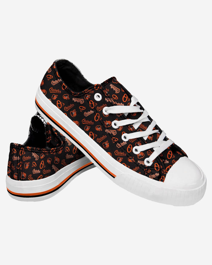 Baltimore Orioles Womens Low Top Repeat Print Canvas Shoe FOCO - FOCO.com