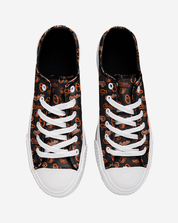 Baltimore Orioles Womens Low Top Repeat Print Canvas Shoe FOCO - FOCO.com