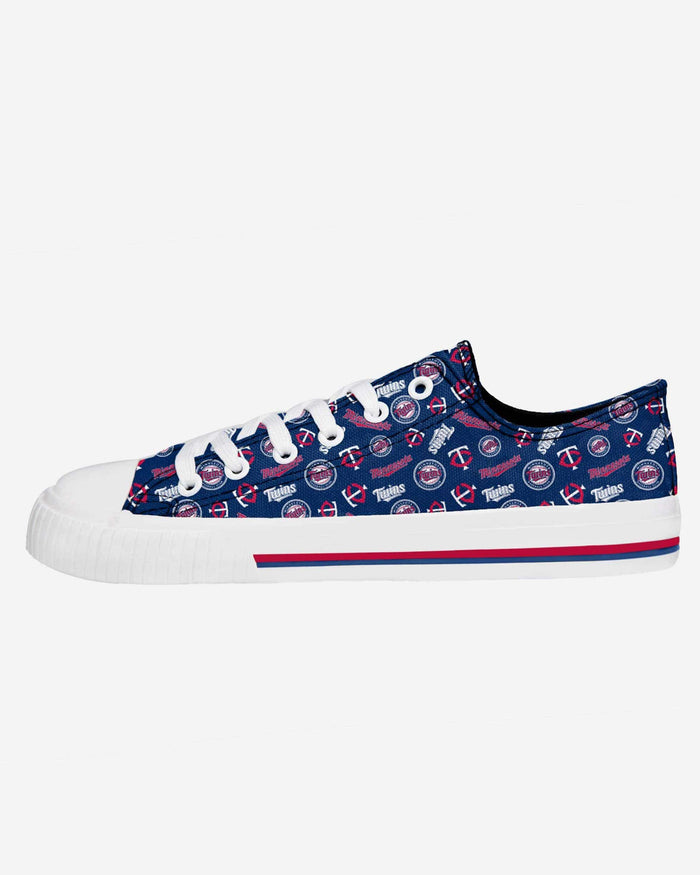 Minnesota Twins Womens Low Top Repeat Print Canvas Shoe FOCO - FOCO.com
