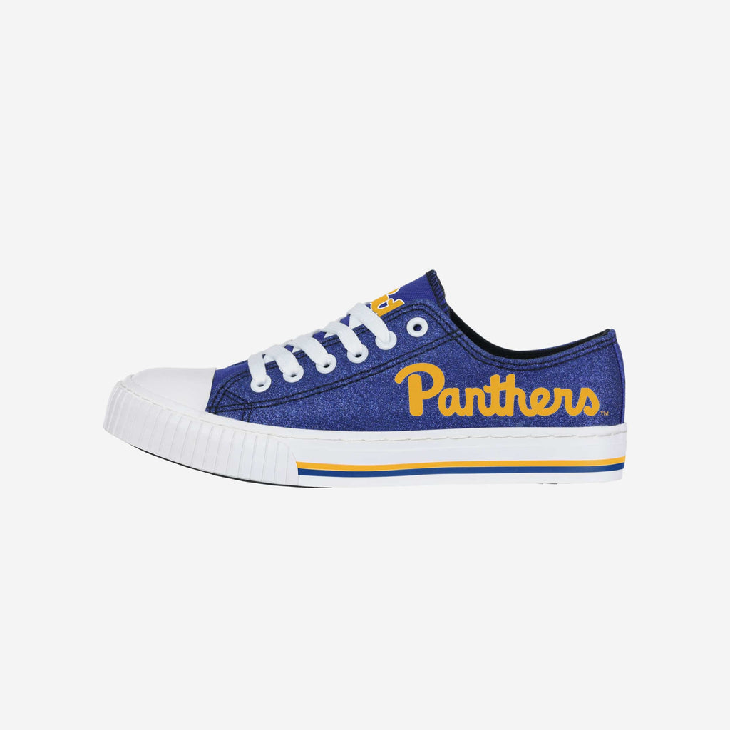 Pittsburgh Panthers Womens Color Glitter Low Top Canvas Shoes FOCO 6 - FOCO.com