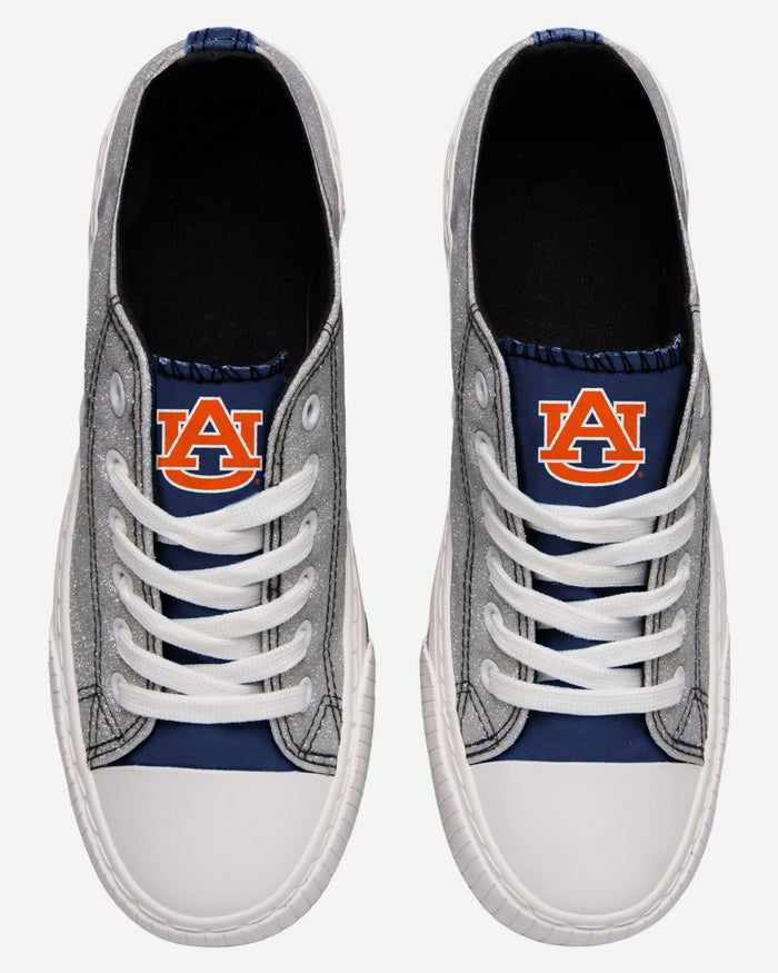 Auburn Tigers Womens Glitter Low Top Canvas Shoe FOCO - FOCO.com