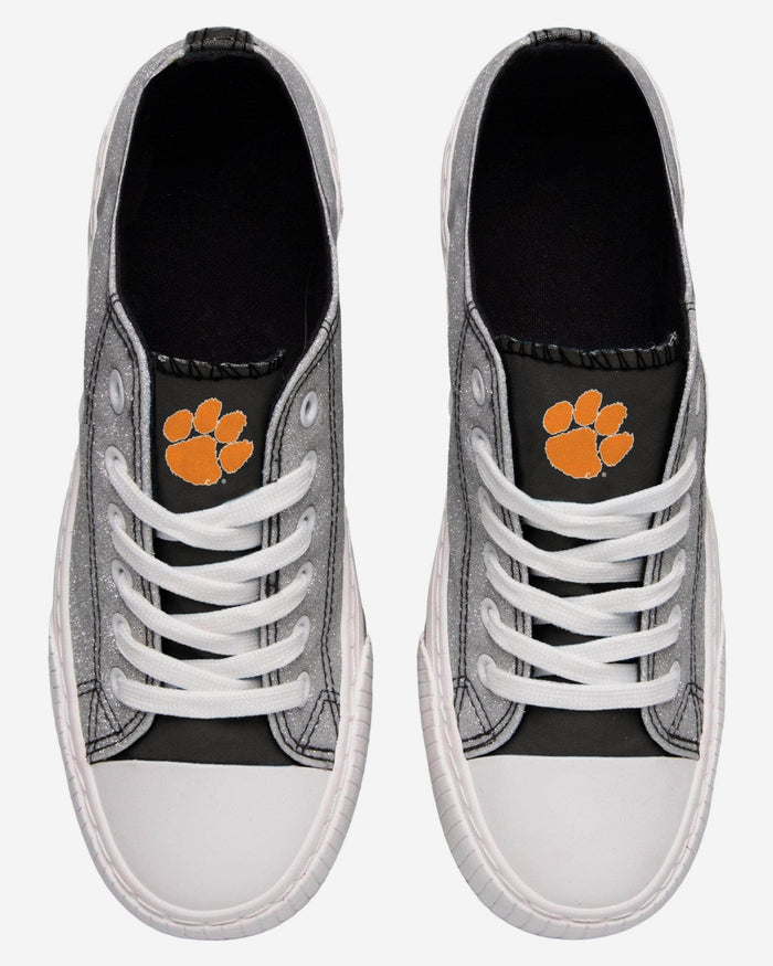 Clemson Tigers Womens Glitter Low Top Canvas Shoe FOCO - FOCO.com