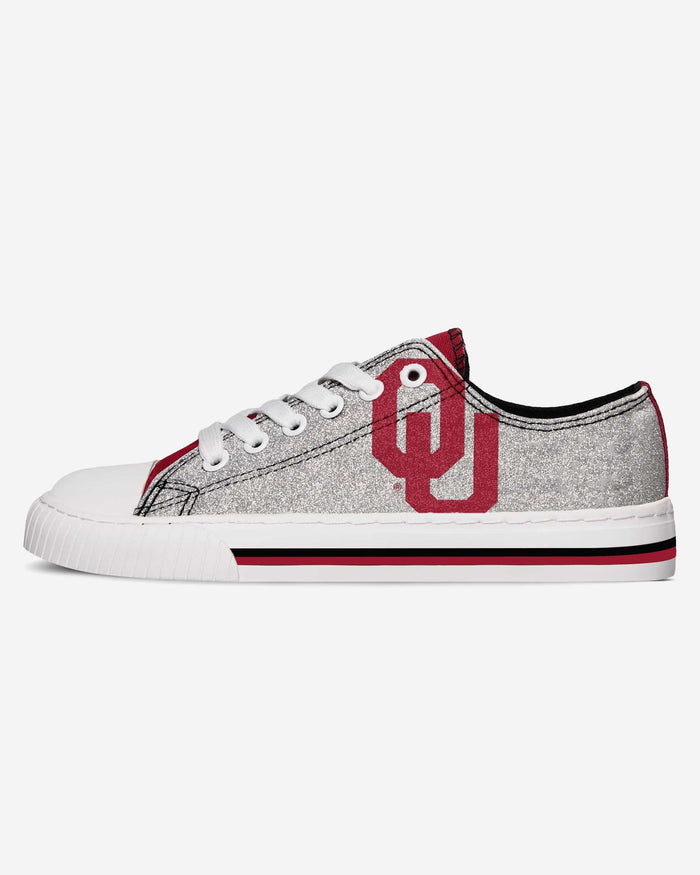 Oklahoma Sooners Womens Glitter Low Top Canvas Shoe FOCO - FOCO.com