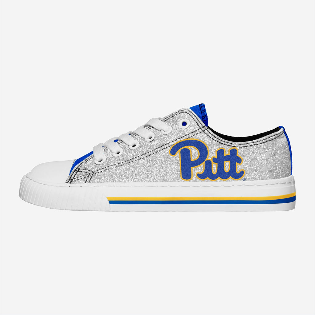 Pittsburgh Panthers Womens Glitter Low Top Canvas Shoes FOCO 6 - FOCO.com