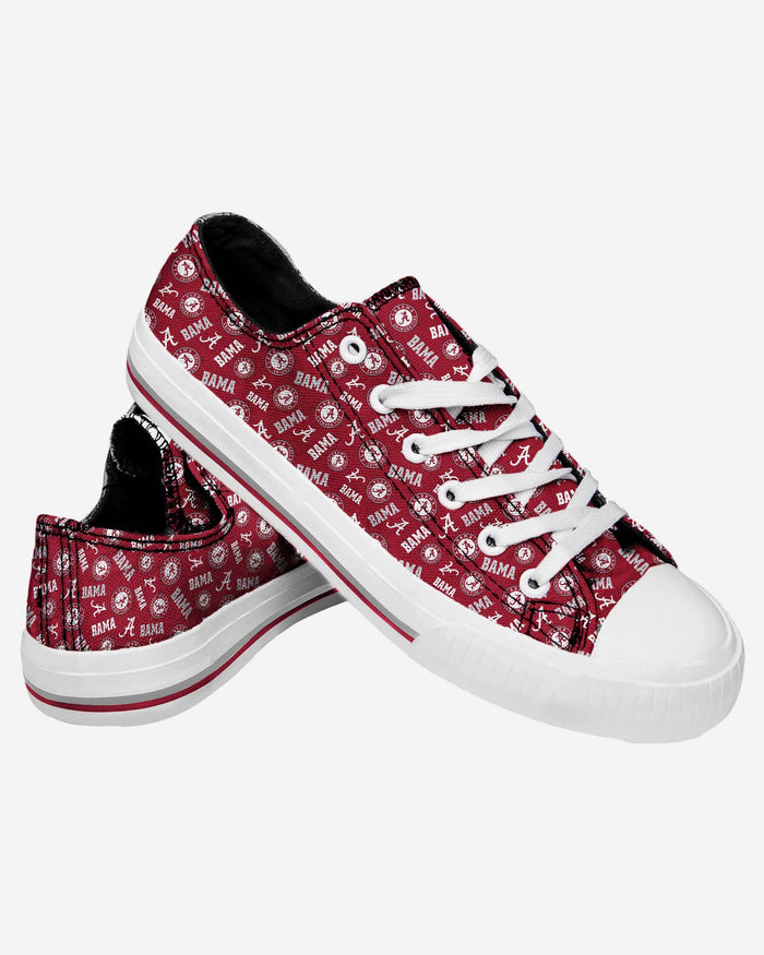 Alabama Crimson Tide Womens Original Low Top Repeat Print Canvas Shoe FOCO - FOCO.com