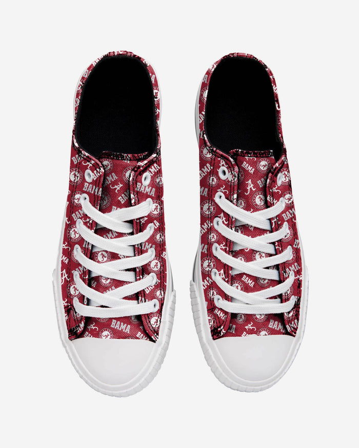 Alabama Crimson Tide Womens Original Low Top Repeat Print Canvas Shoe FOCO - FOCO.com