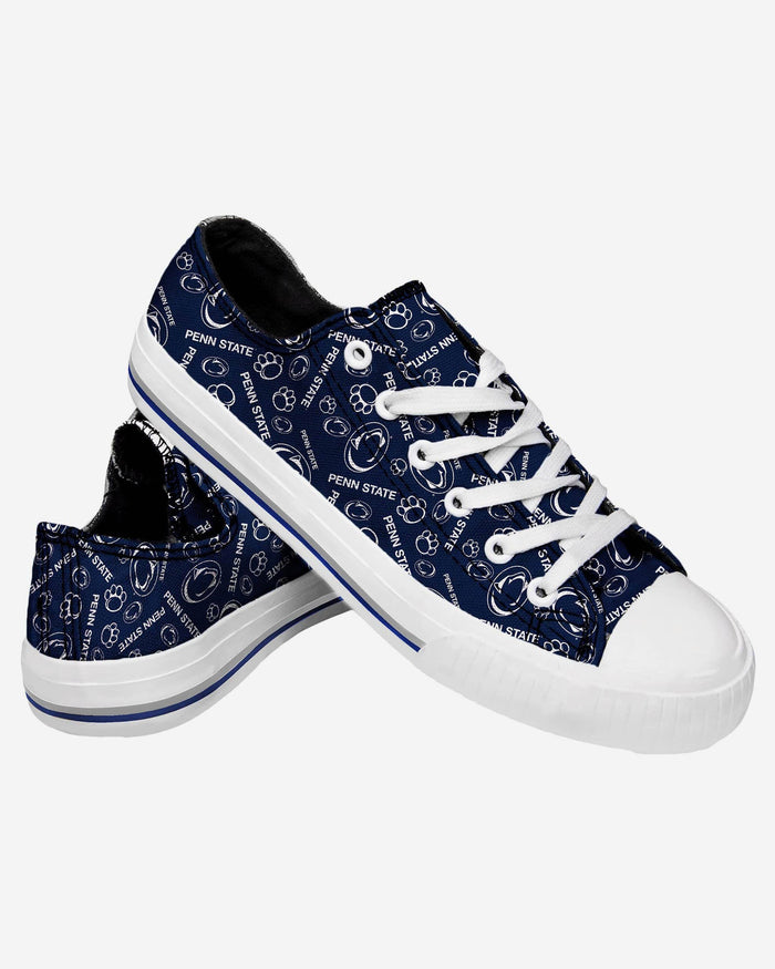 Penn State Nittany Lions Womens Low Top Repeat Print Canvas Shoe FOCO - FOCO.com