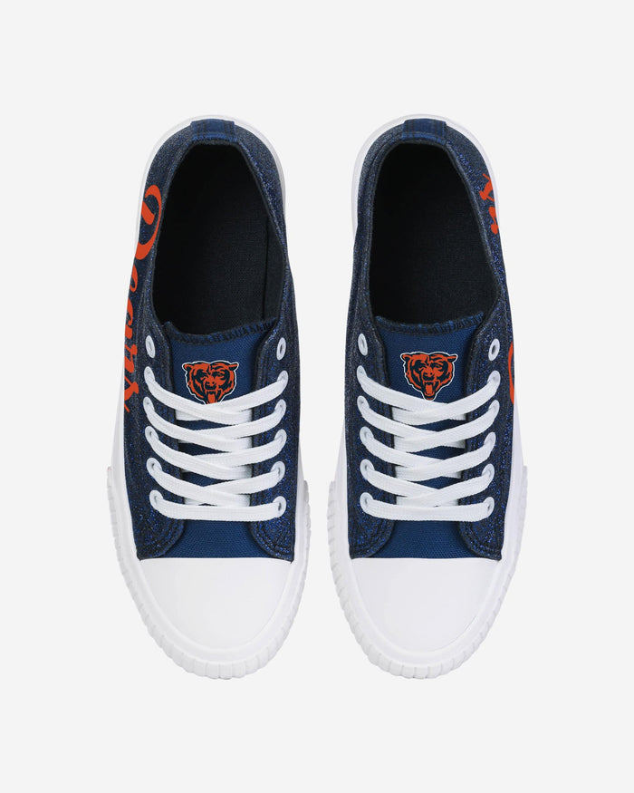 Chicago Bears Womens Color Glitter Low Top Canvas Shoes FOCO - FOCO.com