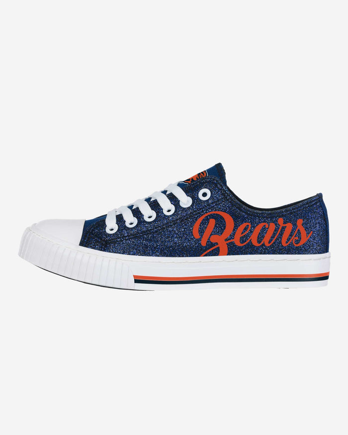 Chicago Bears Womens Color Glitter Low Top Canvas Shoes FOCO 6 - FOCO.com