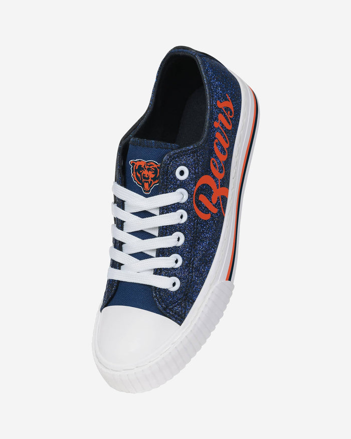Chicago Bears Womens Color Glitter Low Top Canvas Shoes FOCO - FOCO.com