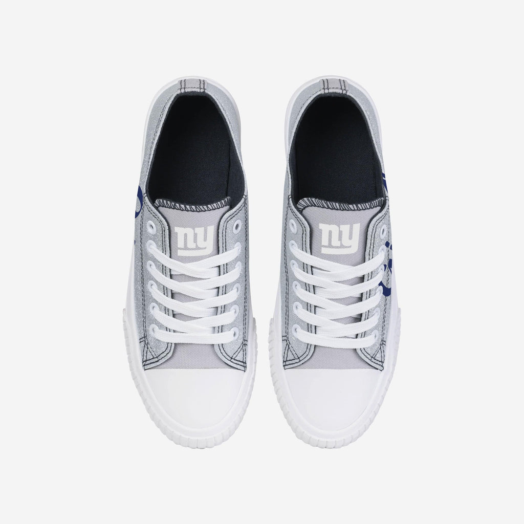 New York Giants Womens Color Glitter Low Top Canvas Shoes FOCO