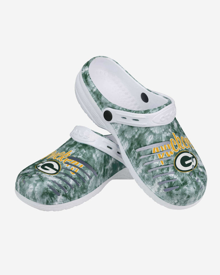 Green Bay Packers Womens Cloudie Clog With Strap FOCO - FOCO.com