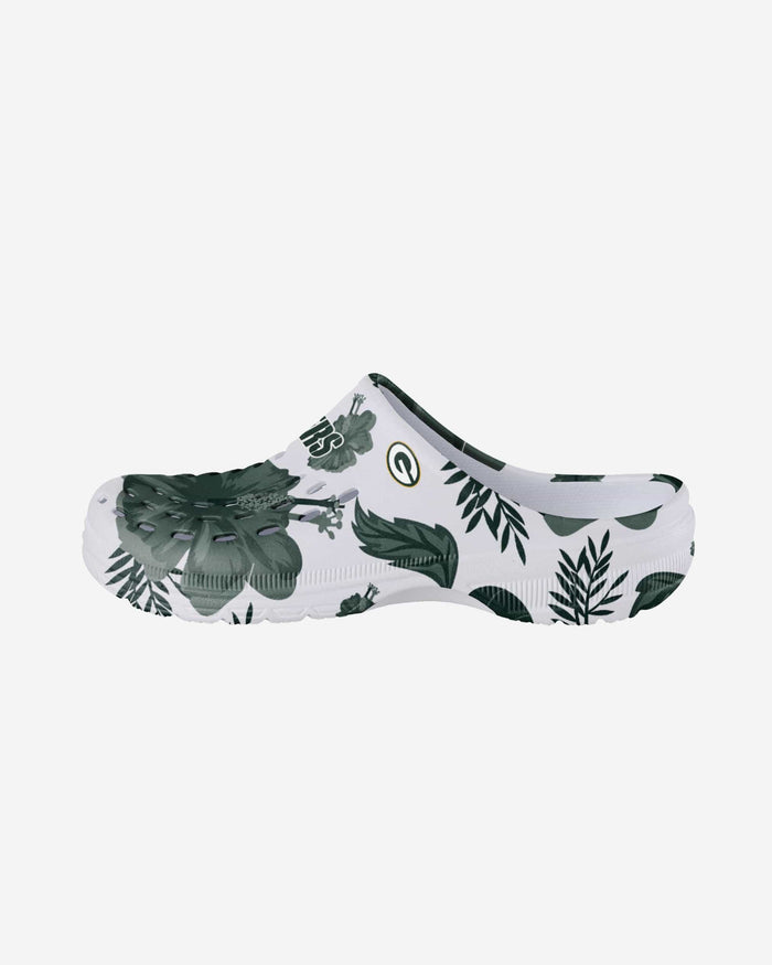 Green Bay Packers Womens Floral White Clog FOCO S - FOCO.com