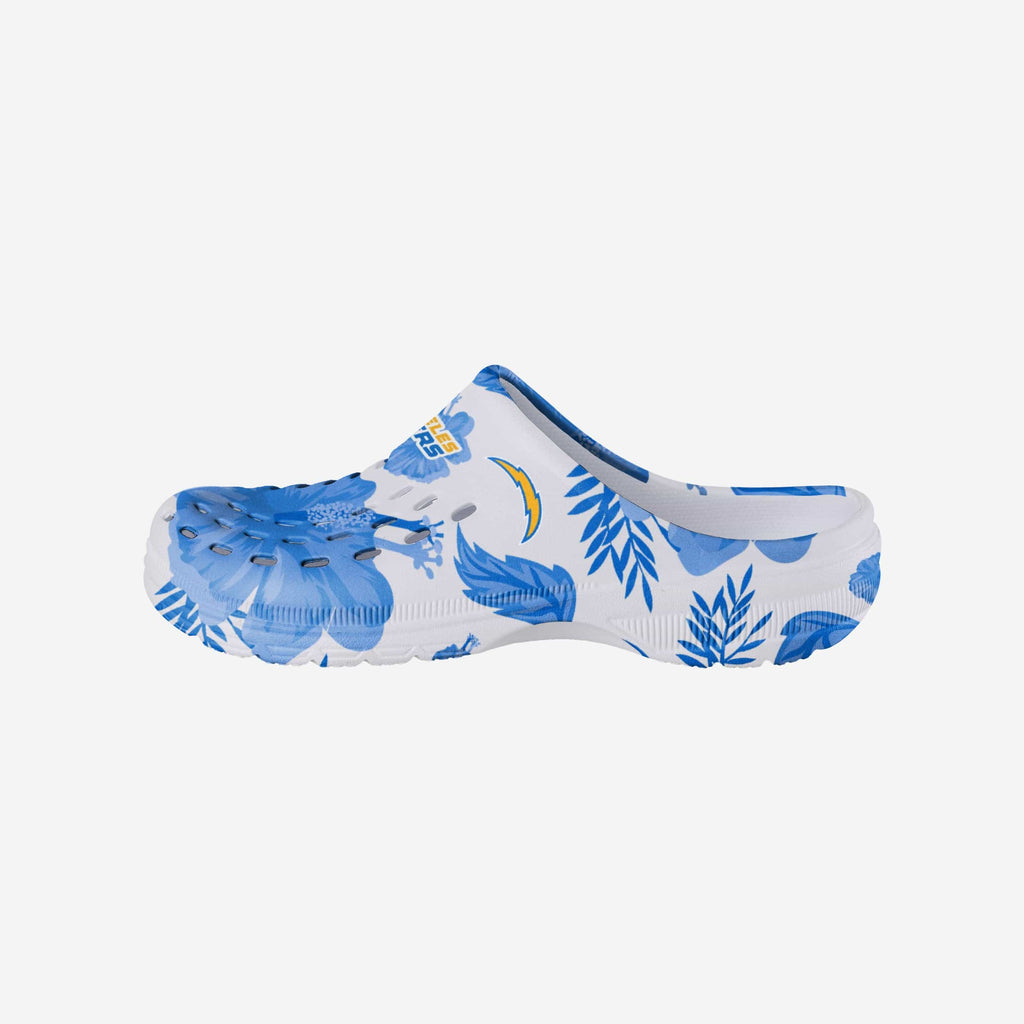 Los Angeles Chargers Womens Floral White Clog FOCO S - FOCO.com
