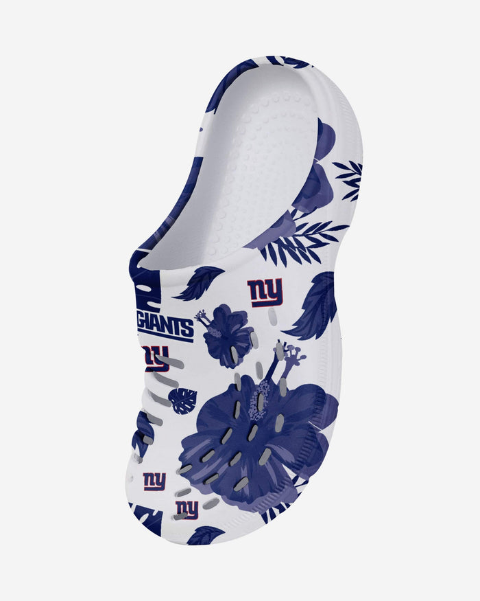 New York Giants Womens Floral White Clog FOCO - FOCO.com