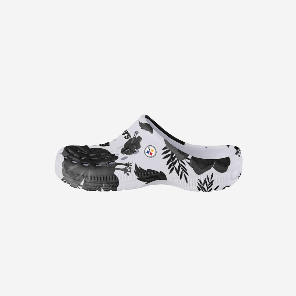 Pittsburgh Steelers Womens Floral White Clog FOCO S - FOCO.com