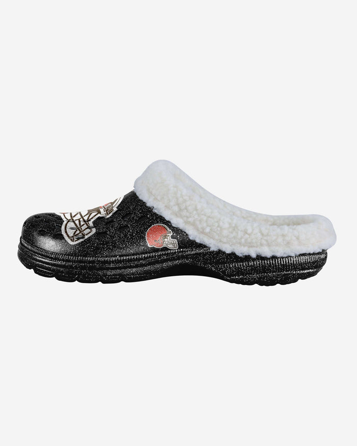 Cleveland Browns Womens Sherpa Lined Glitter Clog FOCO S - FOCO.com