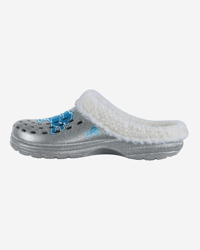 Detroit Lions Womens Sherpa Lined Glitter Clog FOCO S - FOCO.com
