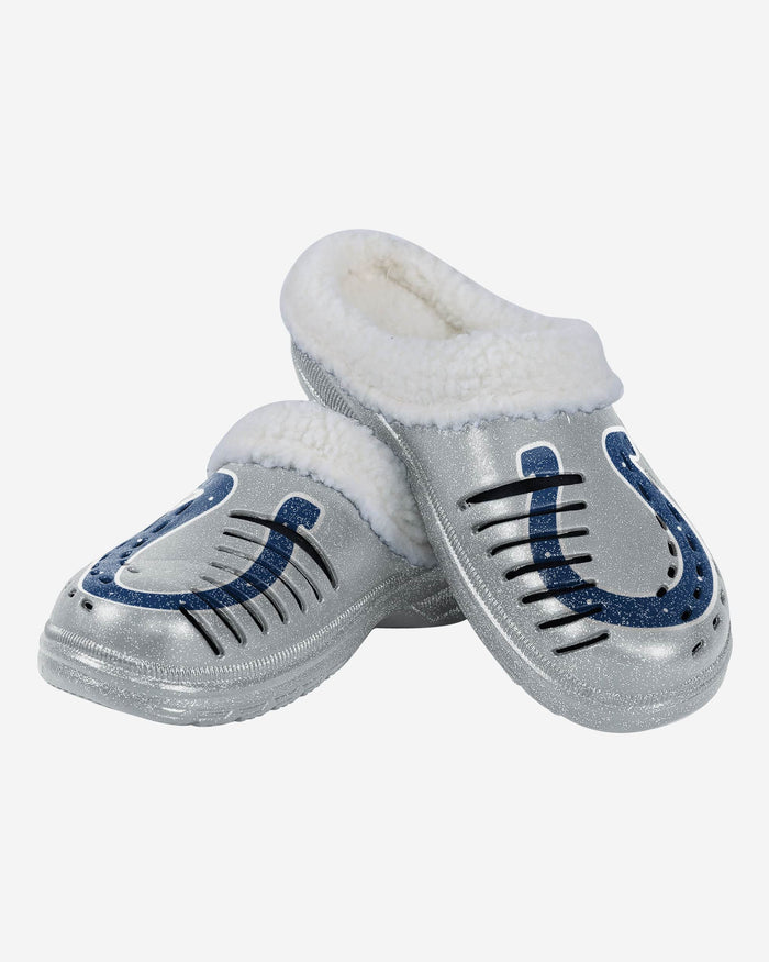 Indianapolis Colts Womens Sherpa Lined Glitter Clog FOCO - FOCO.com