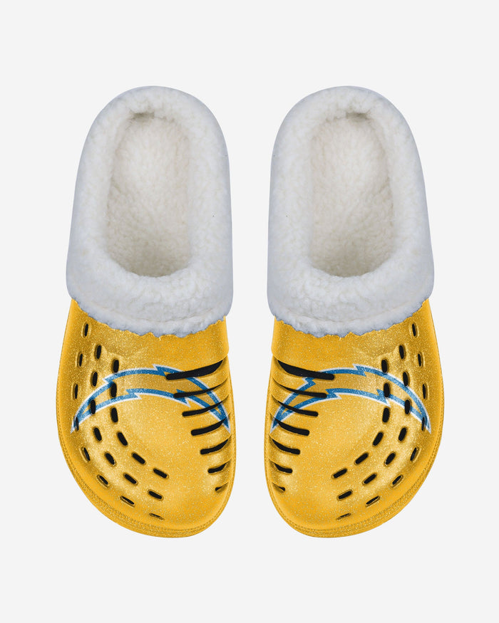 Los Angeles Chargers Womens Sherpa Lined Glitter Clog FOCO - FOCO.com