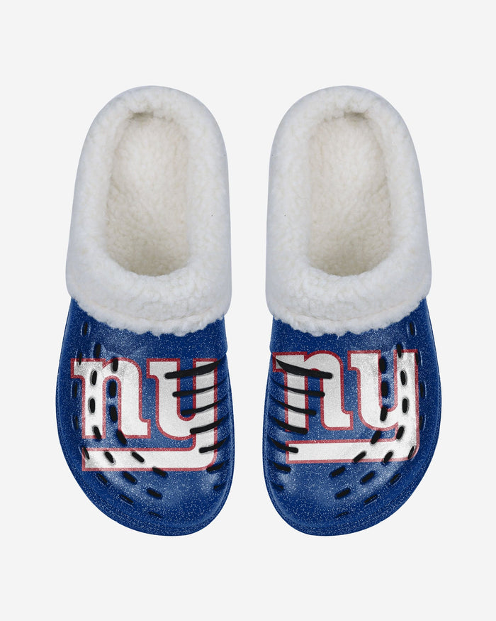 New York Giants Womens Sherpa Lined Glitter Clog FOCO - FOCO.com