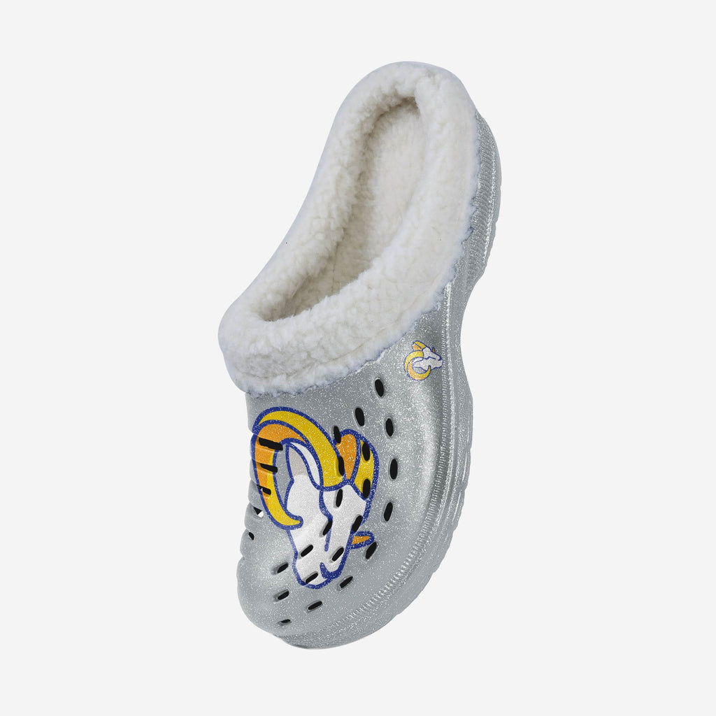 Los Angeles Rams Womens Sherpa Lined Glitter Clog FOCO