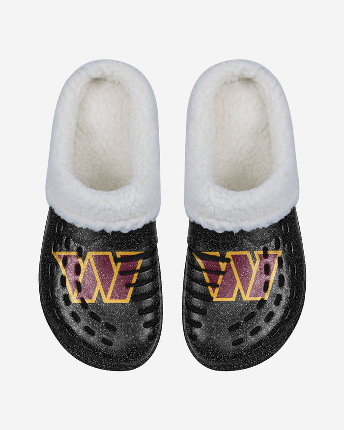 Washington Commanders Womens Sherpa Lined Glitter Clog FOCO - FOCO.com