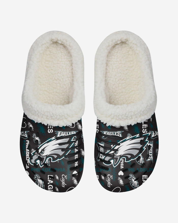 Chicago Cubs Womens Sherpa Lined Glitter Clog