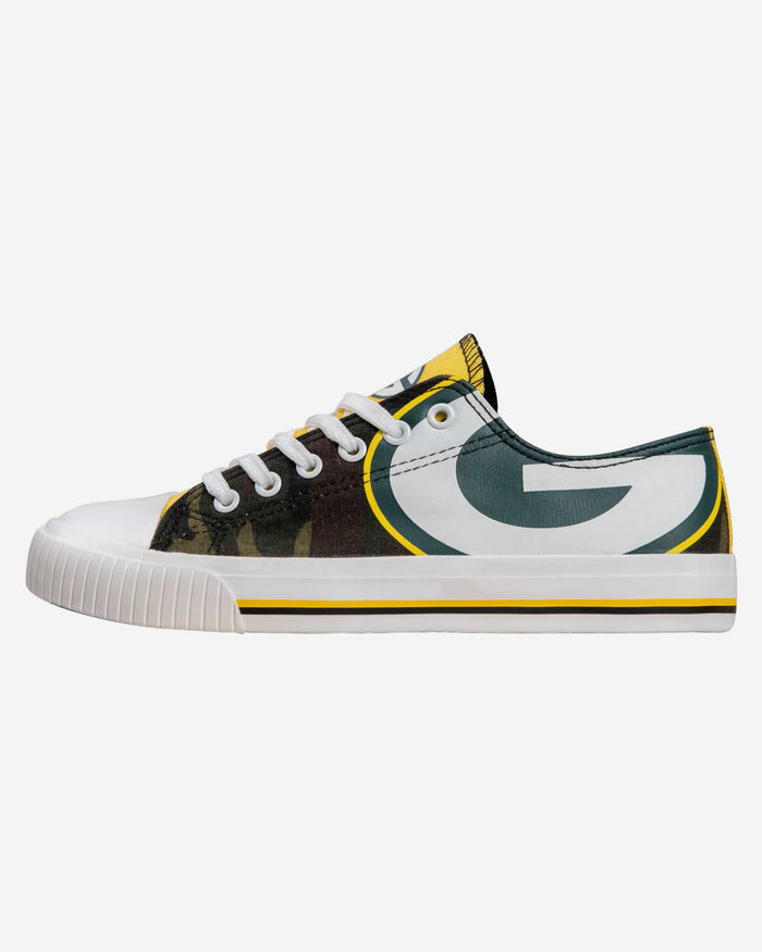 Green Bay Packers Womens Camo Low Top Canvas Shoe FOCO 6 - FOCO.com