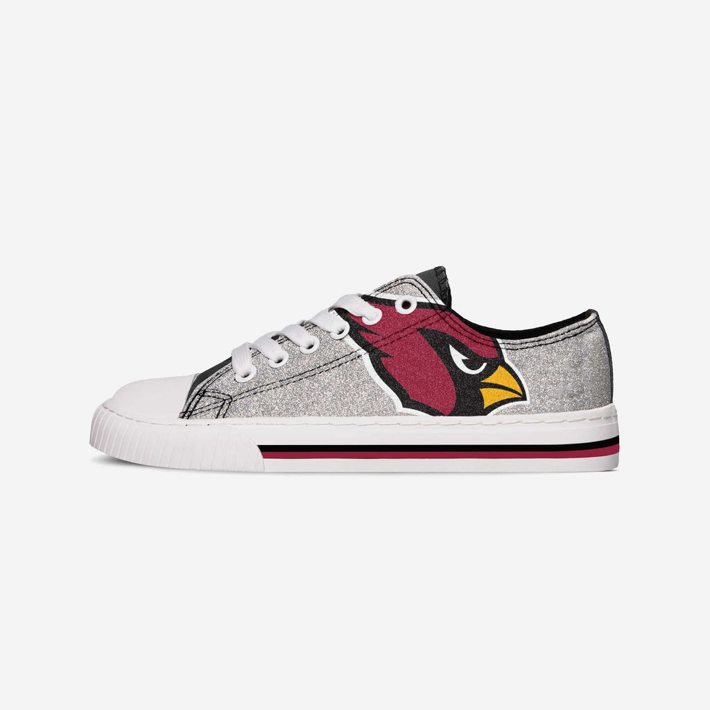 Arizona Cardinals Womens Glitter Low Top Canvas Shoe FOCO - FOCO.com