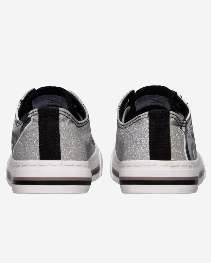 Philadelphia Eagles Womens Glitter Low Top Canvas Shoe