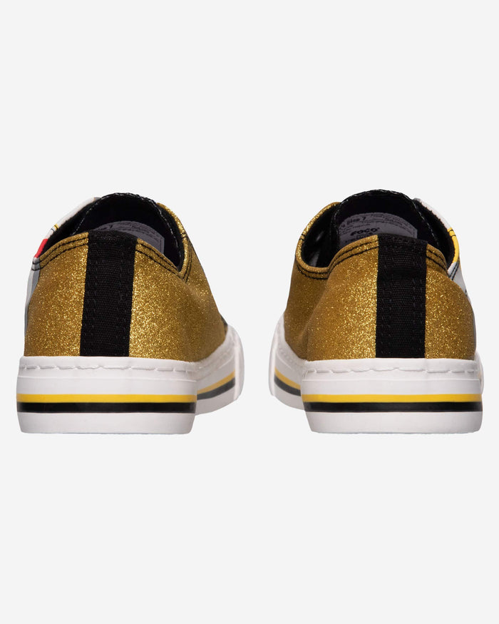Pittsburgh Steelers Womens Glitter Low Top Canvas Shoe FOCO - FOCO.com